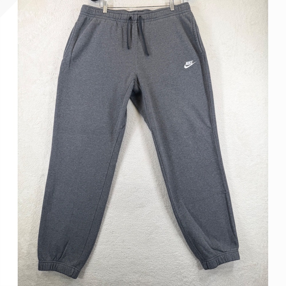 Nike Sportswear Club Fleece Cuffed Sweatpants Carbon Gray 804406-071 Mens XL